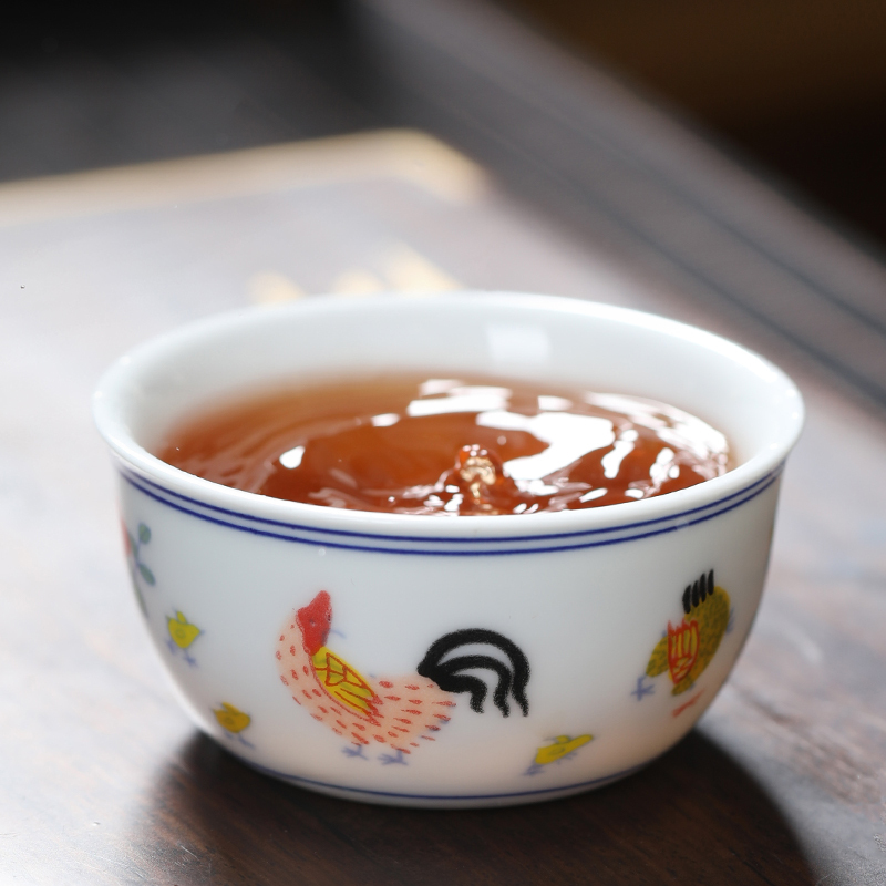 MULTIPOTENT茶杯仿古2.8亿明成化斗彩鸡缸杯 茶杯品茗杯功夫茶具主人杯