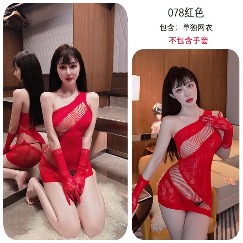 长夜漫漫情趣内衣连体衣手撕诱惑挑逗网衣激情透视制服性感女078高清大图