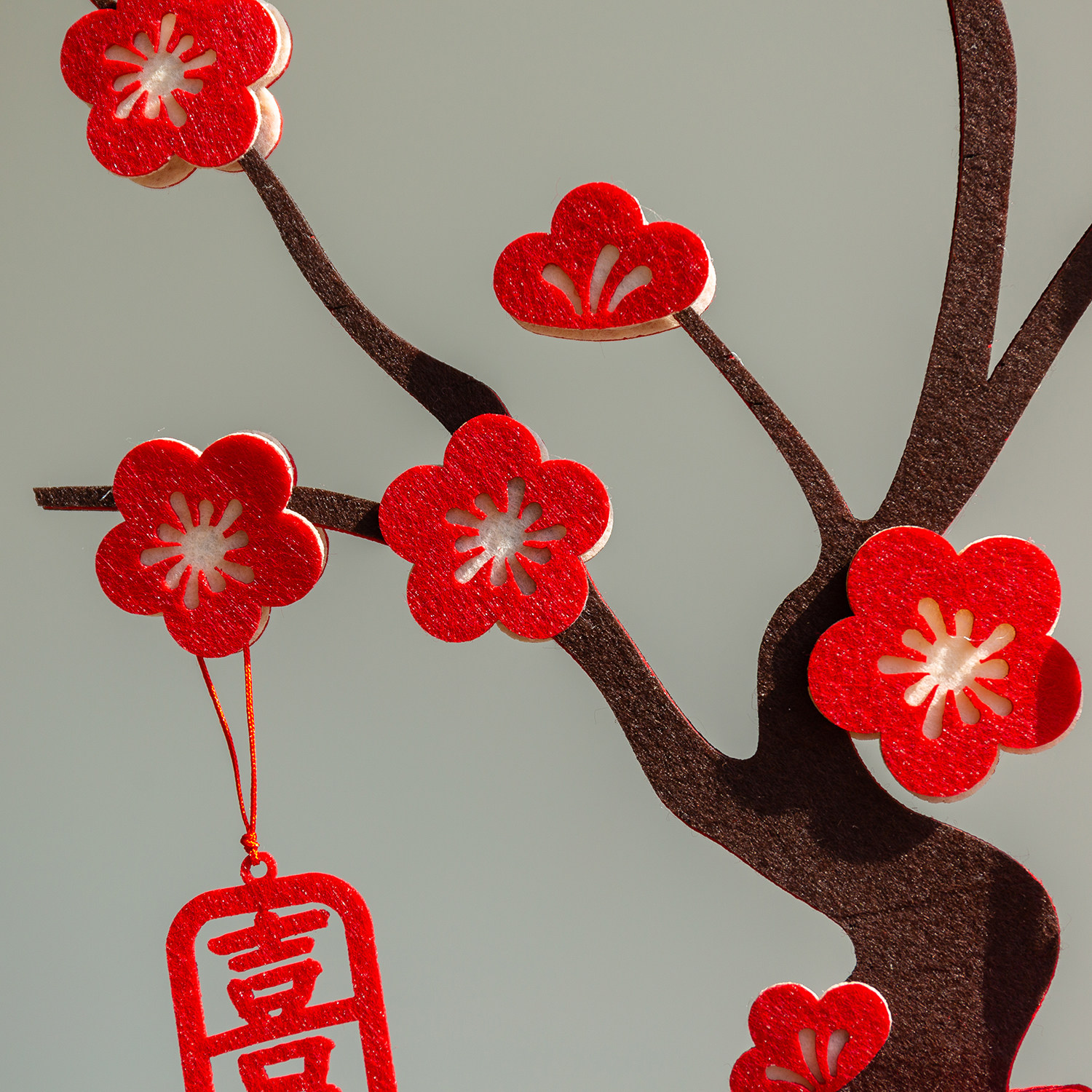 2026新款马年装饰摆件新年元旦场景布置用品新房新居乔迁仪式用品-梅花摆件[平安喜乐]高清大图