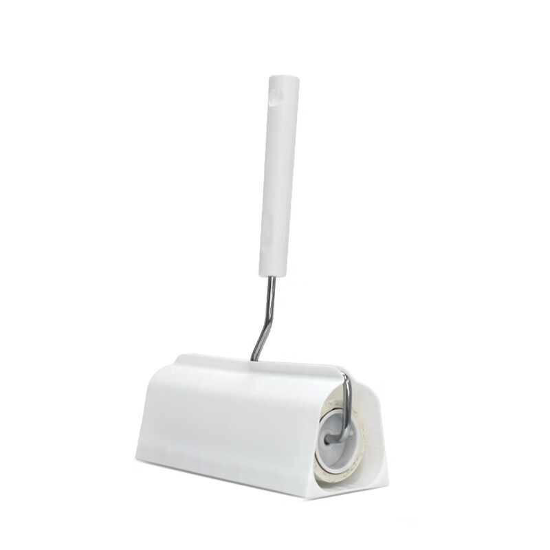 丽佳邦一次性纸芯除尘器防尘胶带粘尘纸滚芯滚筒刷粘毛16cm纸卷60撕白色铁件短柄高清大图