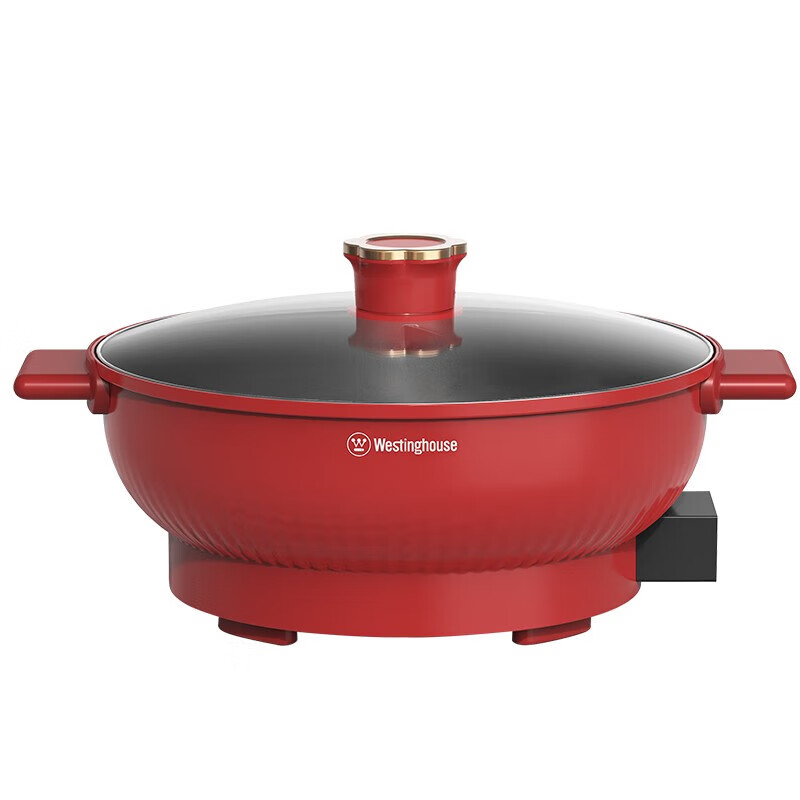 西屋(WESTINGHOUSE)多功能电火锅 WHG-1501B红色家庭用电火锅电...