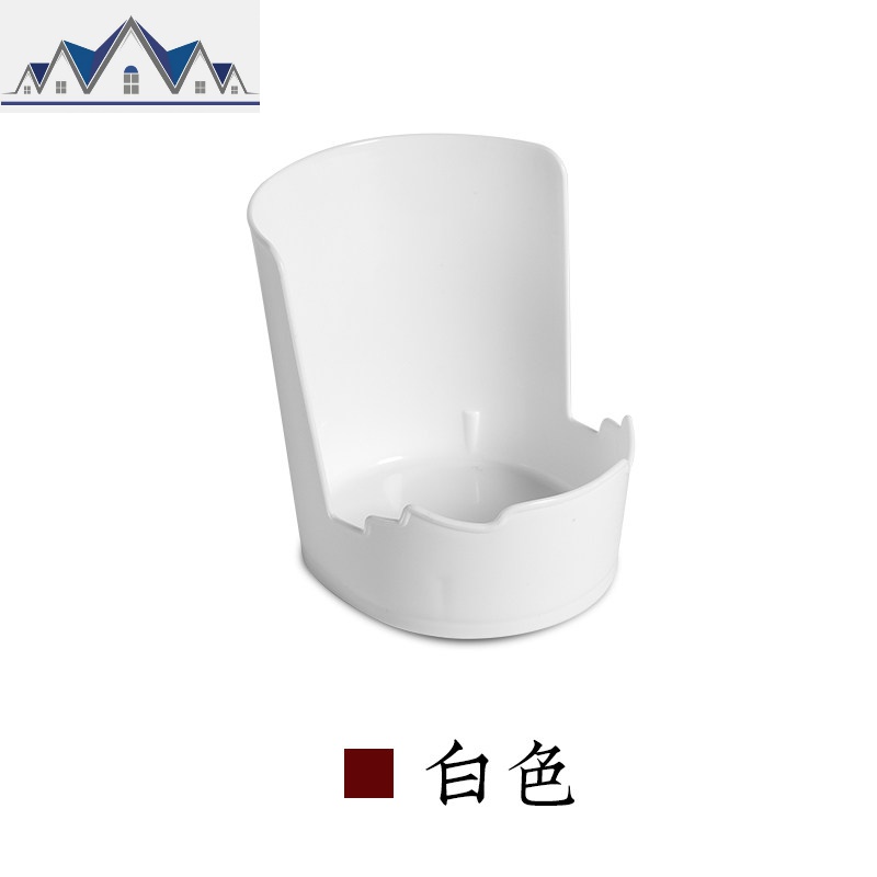 厨房用品锅盖架坐式放锅盖的架子置物架家用塑料支架免打孔收纳架_335_580 白色