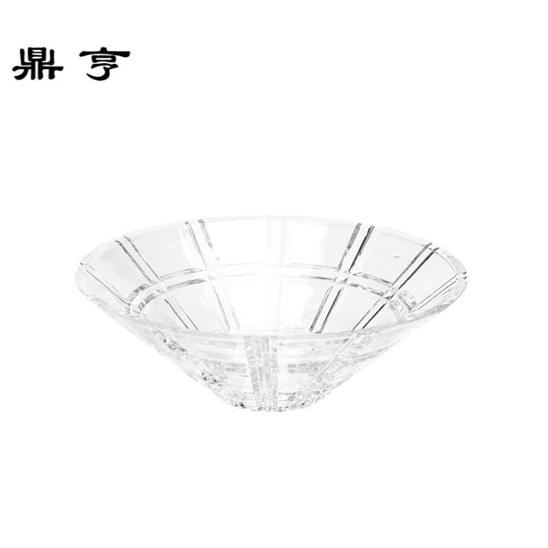 鼎亨玻璃水果盘欧式大号透明现代简约创意餐具干果糖果水果盘