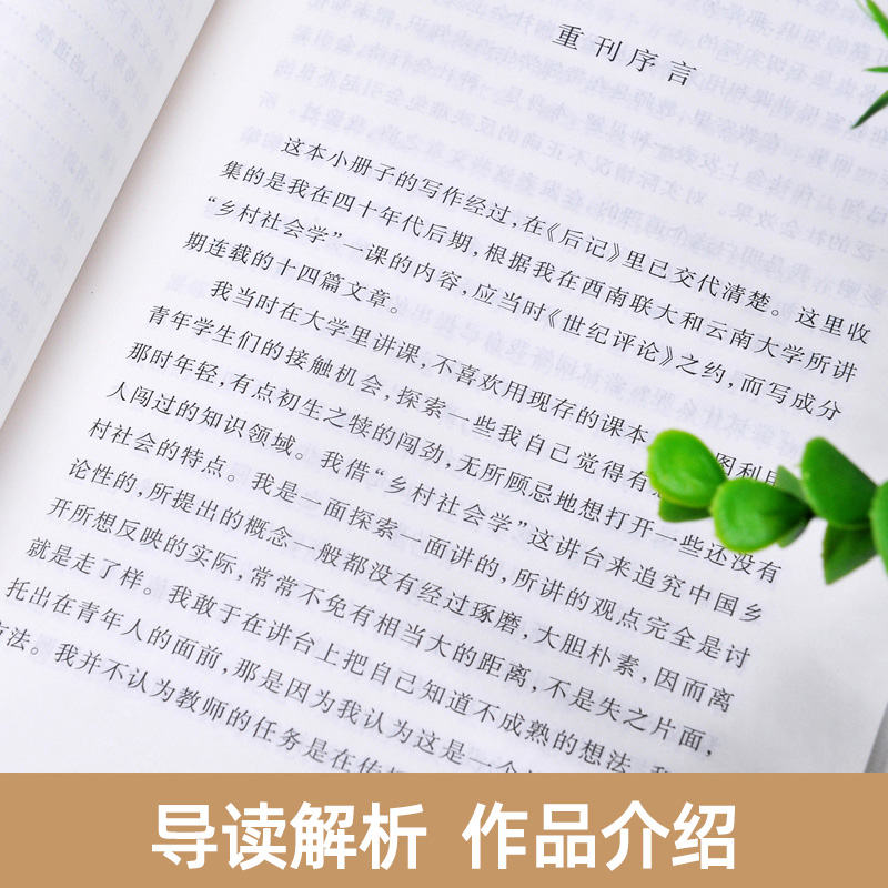 [正版]乡土中国费孝通高中版人民文学出版社高一原著完整版 高中课外书高中生课外阅读书籍红楼梦上海教育整本书阅读任务书高清大图