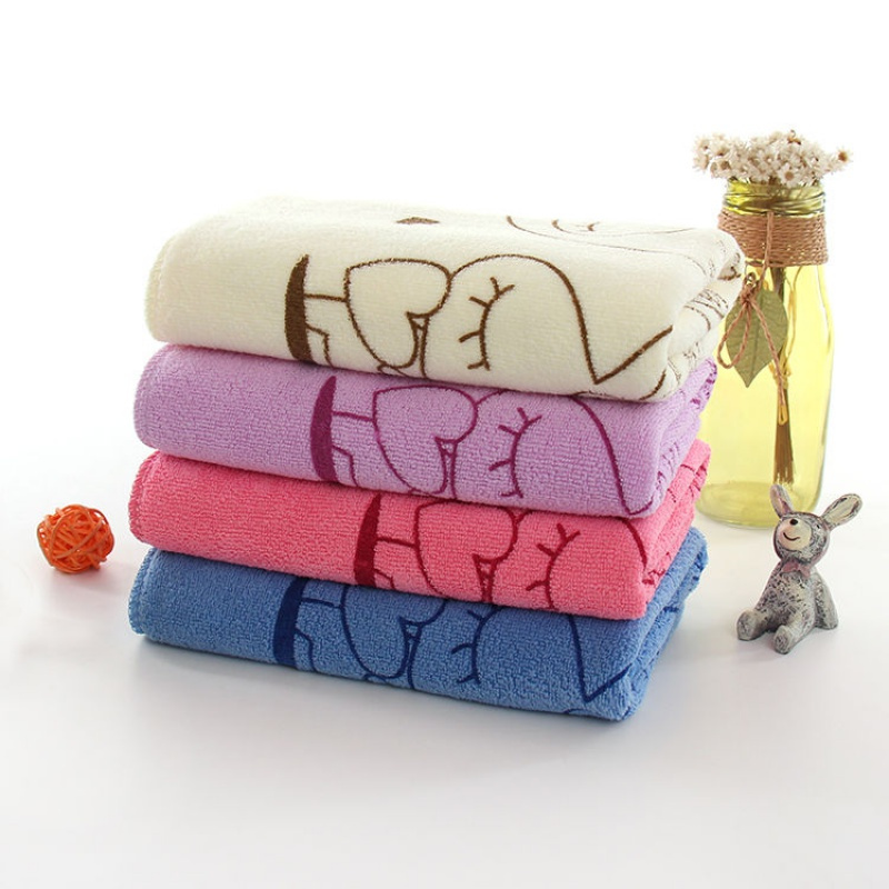 加厚纳米纤维卡通婚庆洁面学生用吸水亲肤赠品洗脸毛巾