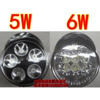澳派电动三轮车大灯前大灯LED强光大灯5W与6W12V-80V聚光通用