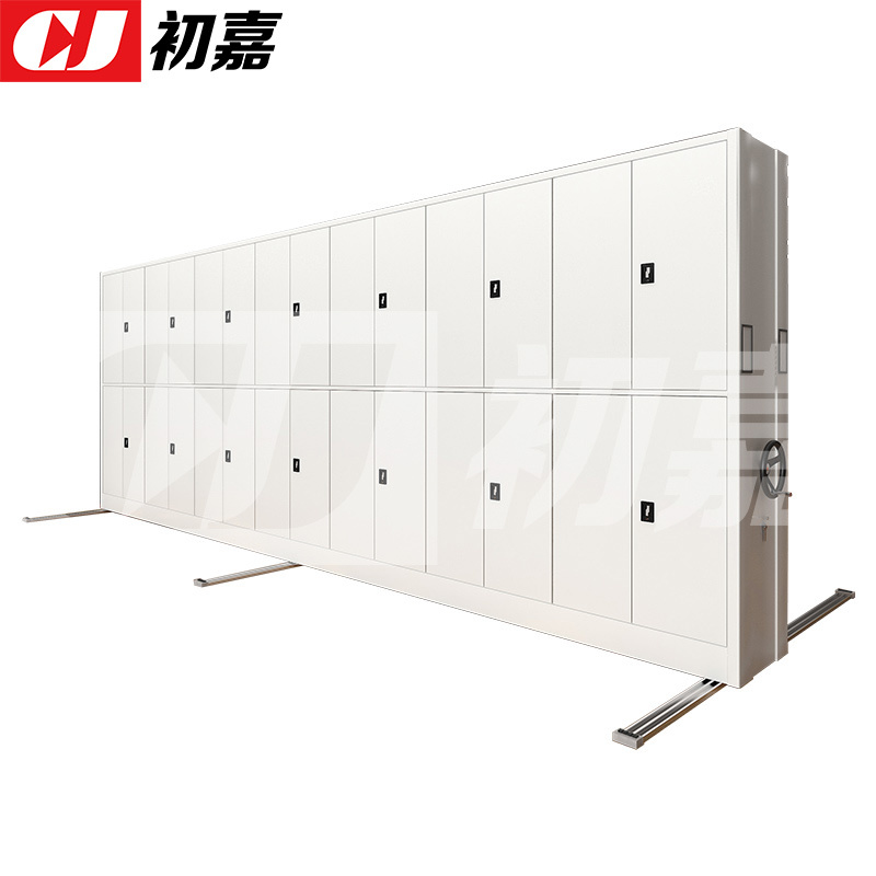初嘉(CJ)手摇密集架移动档案柜钢制轨道密集柜 一列7组