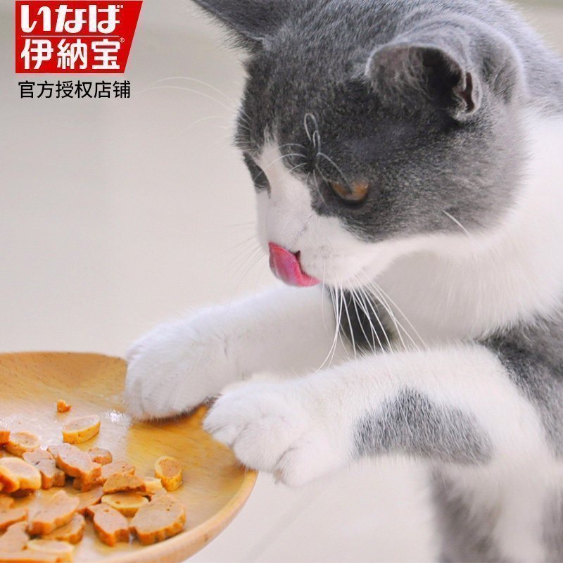 伊纳宝妙好猫零食烤鸡肉卷宠物猫咪磨牙零食冻干猫粮 金枪鱼扇贝味30g 8袋