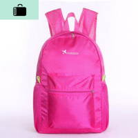 新款轻便大容量超轻防水旅游折叠户外双肩包休闲旅行学生背包男女NEWLAKE 085玫红色