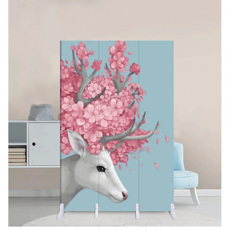 BONJEAN简约现代屏风折叠移动玄关布艺隔断客厅卧室小户型办公室时尚折屏高清大图