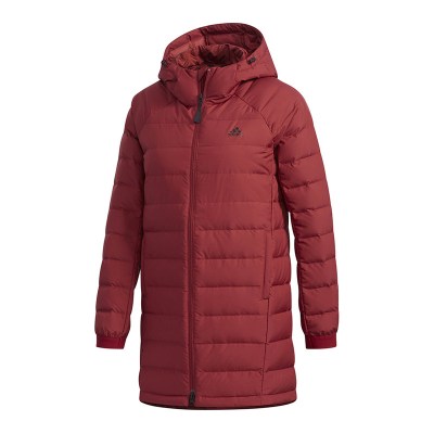 299元包邮  adidas 阿迪达斯 DM1957 户外中长款连帽羽绒服