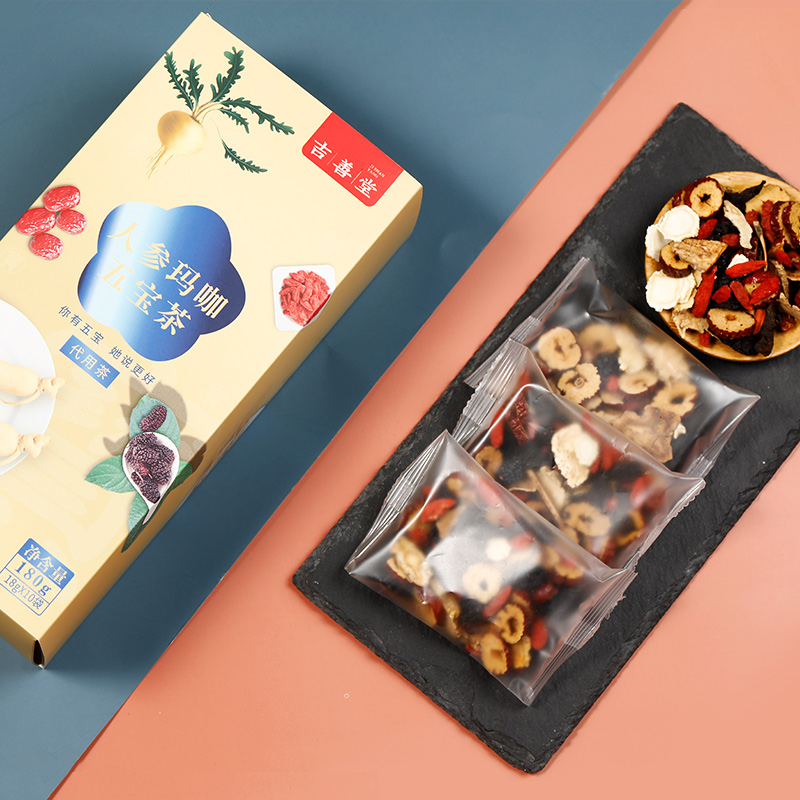 买一发三五宝茶180g男人茶人参红枣枸杞玛卡八宝茶养生花茶老公八宝茶组合高清大图