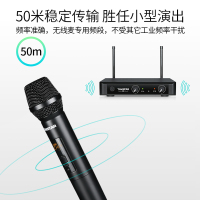 得胜 X3HH UHF调频一拖二无线麦克风 双手持式话筒 户外演出教学舞台会议K歌适用 连接功放一体式音响弹唱音箱