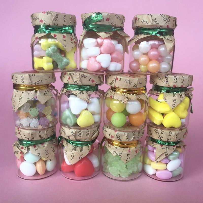 韩式创意星星彩虹水果硬糖许愿糖漂流瓶情人节生日礼物玻璃瓶10瓶多款