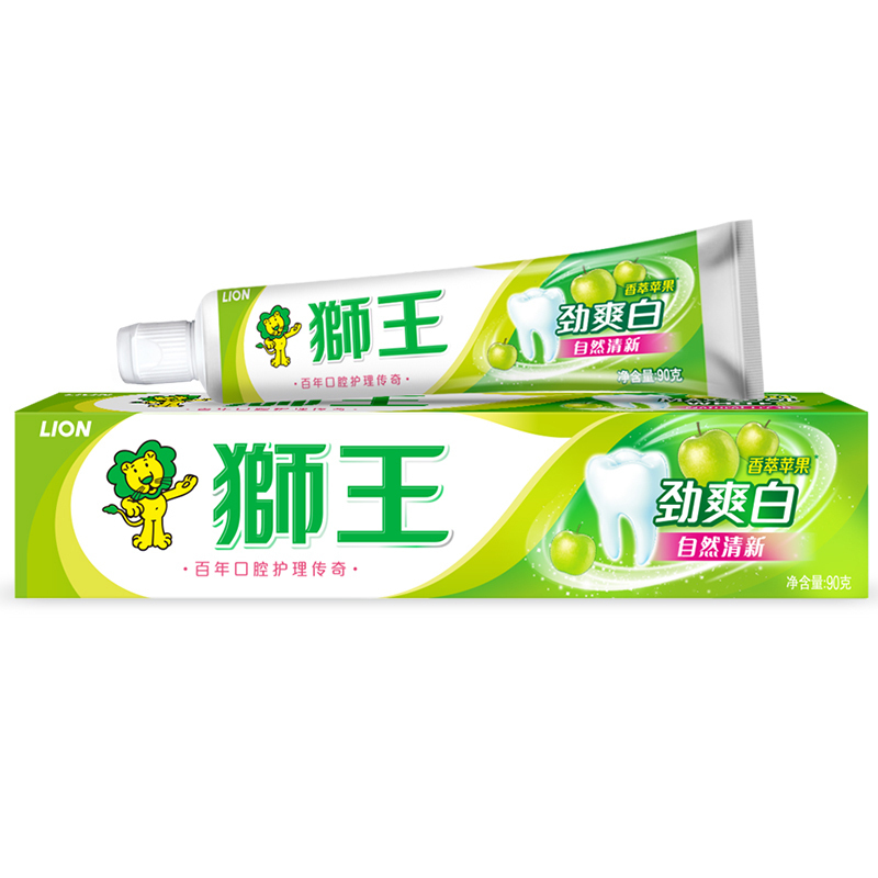 狮王 劲爽白 牙膏珍萃薄荷 90g(单位:支)