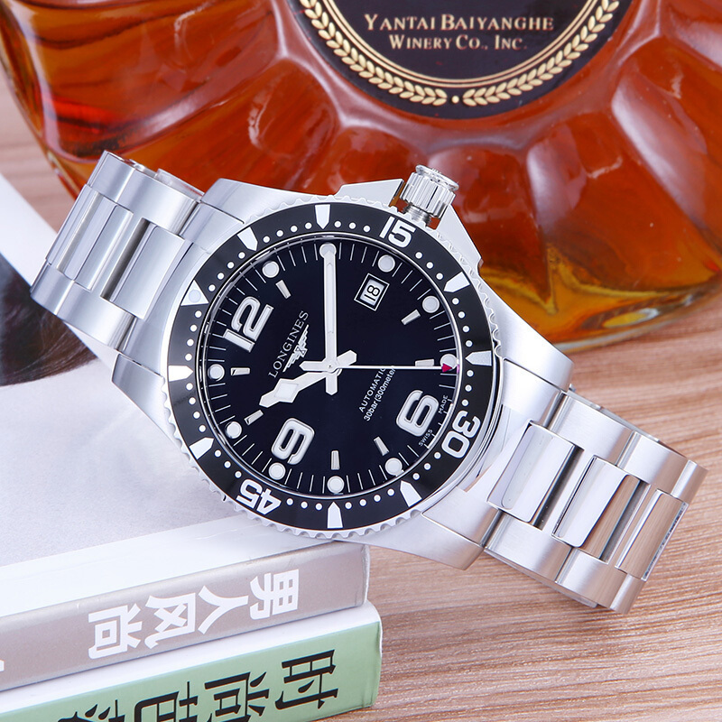 浪琴(Longines)康卡斯系列手表 休闲 时尚 商务 钢带 男士手表 自动机械 钢带 男表L3.642.4.56.6