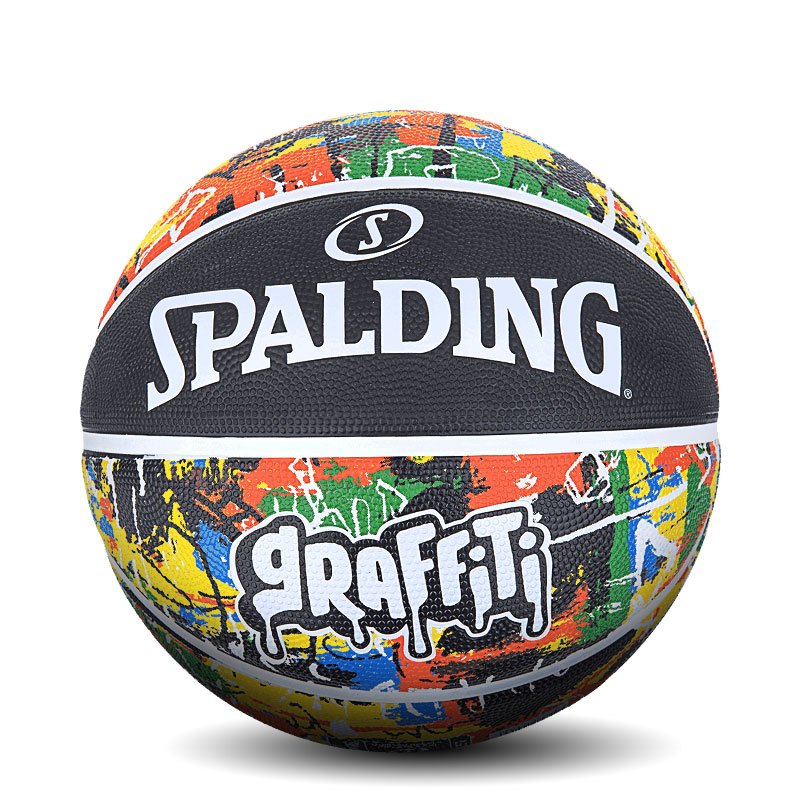 斯伯丁(SPALDING)街头涂鸦84-372Y彩色 橡胶材质 室外篮球 七号篮球