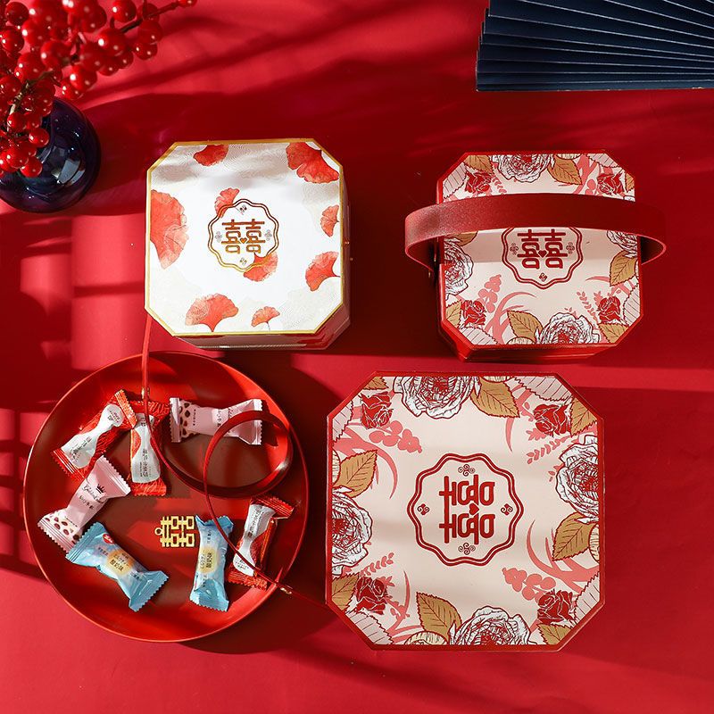 结婚喜糖高档回礼创意伴手礼喜糖礼盒装中国风婚礼桌糖成品喜糖 八角