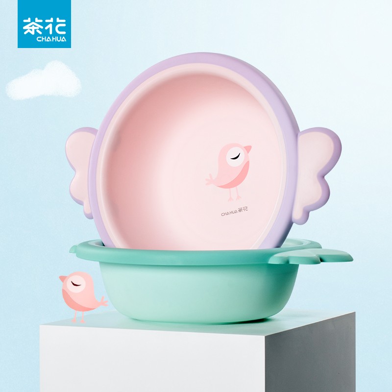 茶花可爱卡通安吉拉儿童脸盆婴儿宝宝洗脚洗脸家用盆351001