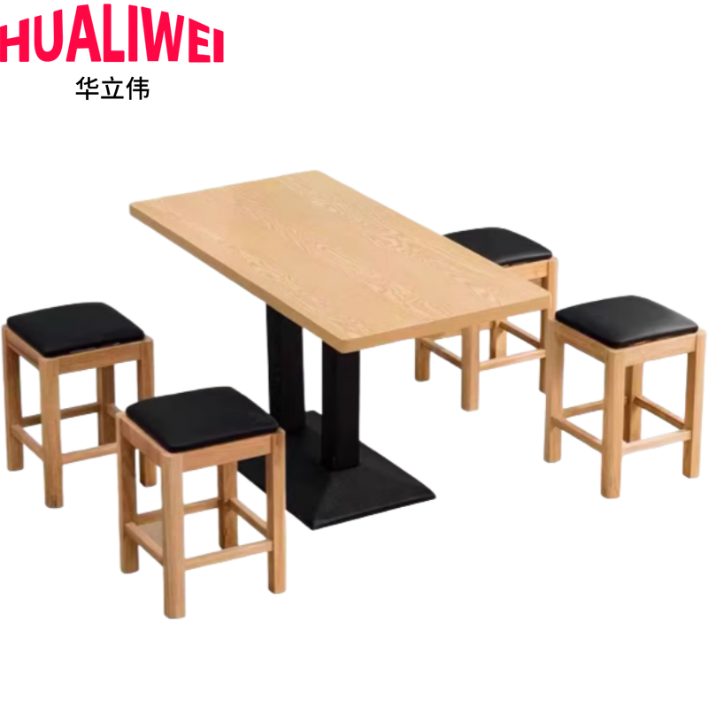 华立伟餐桌方形餐桌一桌四椅套高清大图