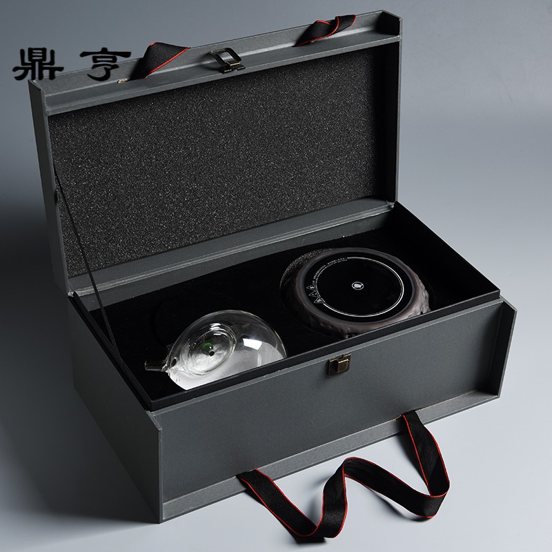 鼎亨家用玻璃提梁煮茶器套装电热烧水电陶炉办公室陶瓷茶具泡茶壶
