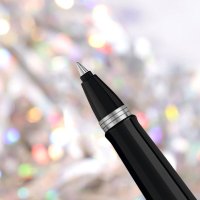 派克PARKER 签字笔 乔特系列钢杆白夹宝珠笔 学生办公通用日常书写拔帽式子弹头0.7mm宝珠笔芯