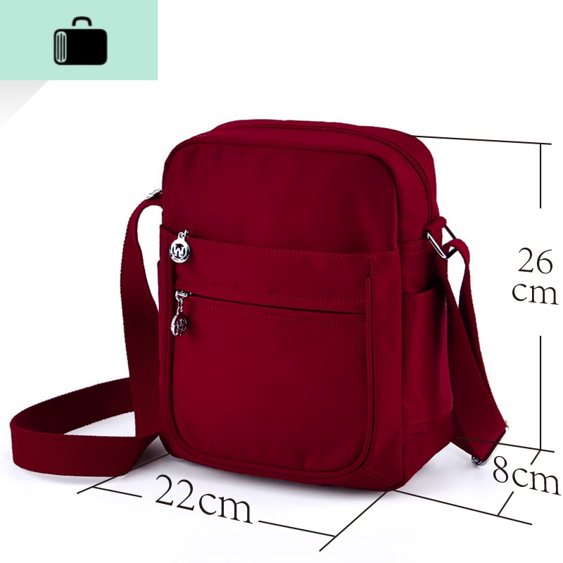 2020女包包斜挎包女式斜挎包女士帆布旅行运动单肩妈妈小布包包袋NEWLAKE 枣红大22*26cm