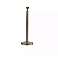 不锈钢礼宾杆挂绳一米线栏杆隔离带伸缩带迎宾杆 警戒线银行酒店排队护栏围栏 钛金礼宾杆（一个）