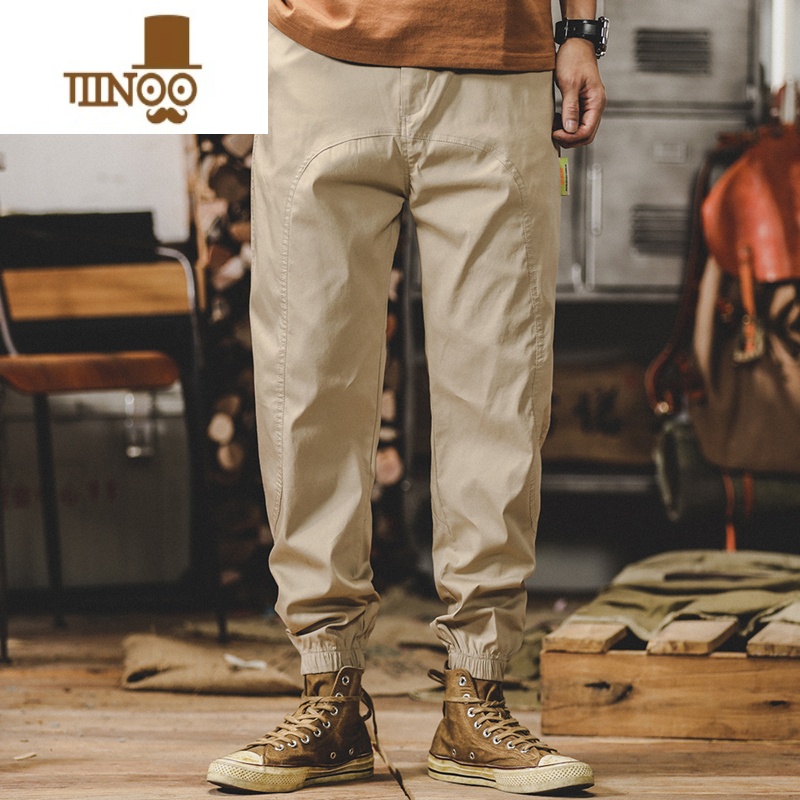 YANXU美式薄款工装裤子男夏季2023年新款宽松直筒男士休闲裤哈伦束脚裤高清大图