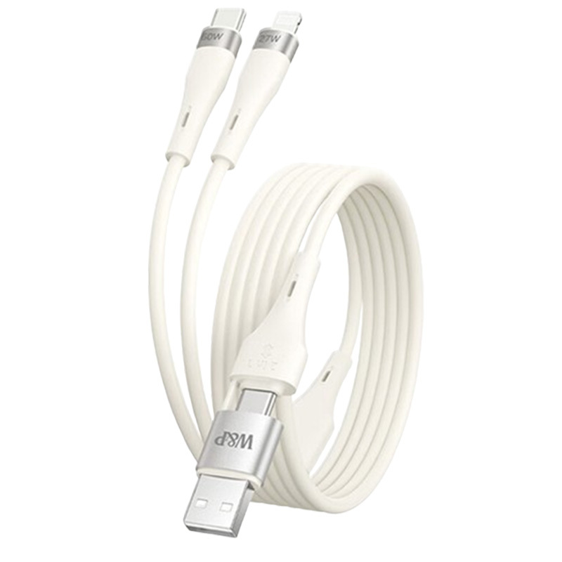 W&P充电线1.5米二拖二多功能硅胶超快充精准恒温BXGT01