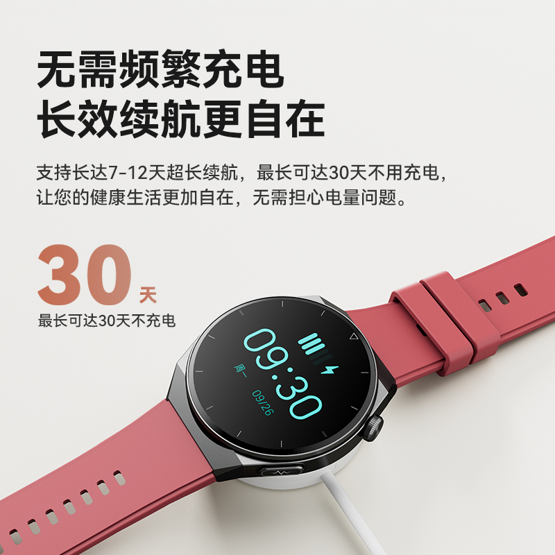 [辅助减肥轻体手表]dido P50 脉冲科学健康辅助减重减脂老人全天高精准测血糖血压心电心率睡眠男女运动健康手环高清大图