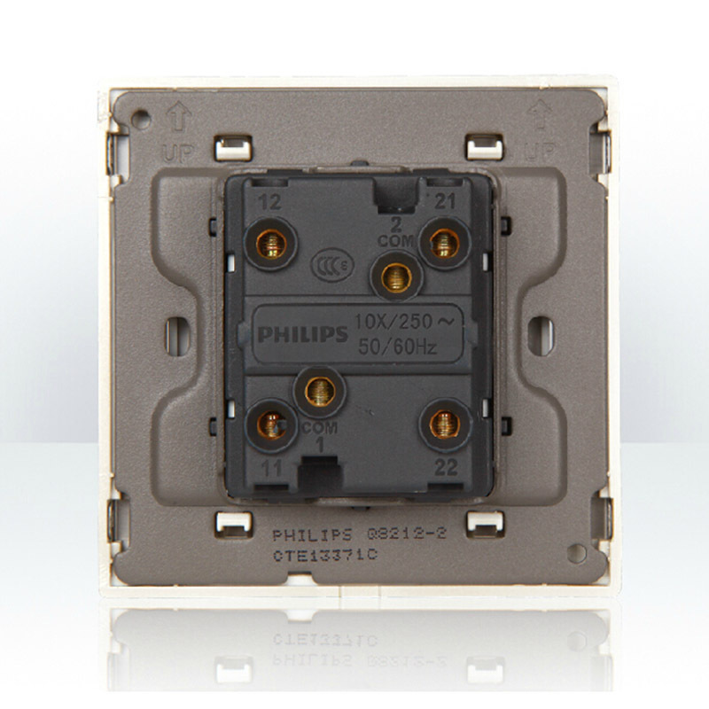 飞利浦philips开关插座面板双开电灯开关双联面板