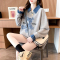 网红洋气减龄Polo领加绒卫衣女秋冬2022新款设计感小众假两件上衣莎丞