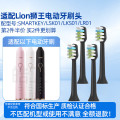 适配Lion狮王磁悬浮电动牙刷头SMARTKEY/LSK01/LKS01/LR01/替换头 黑色刷头【真空独立包装】12支装