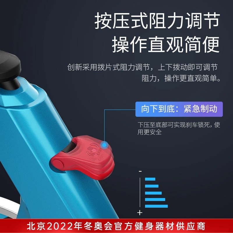 舒华(SHUA)动感单车家用骑行燃脂轻奢运动健身器材室内自行车B599高清大图