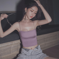 盛世尼曼名媛风]可外穿美背文胸背心式运动吊带内衣短款修身上衣带胸垫胸罩