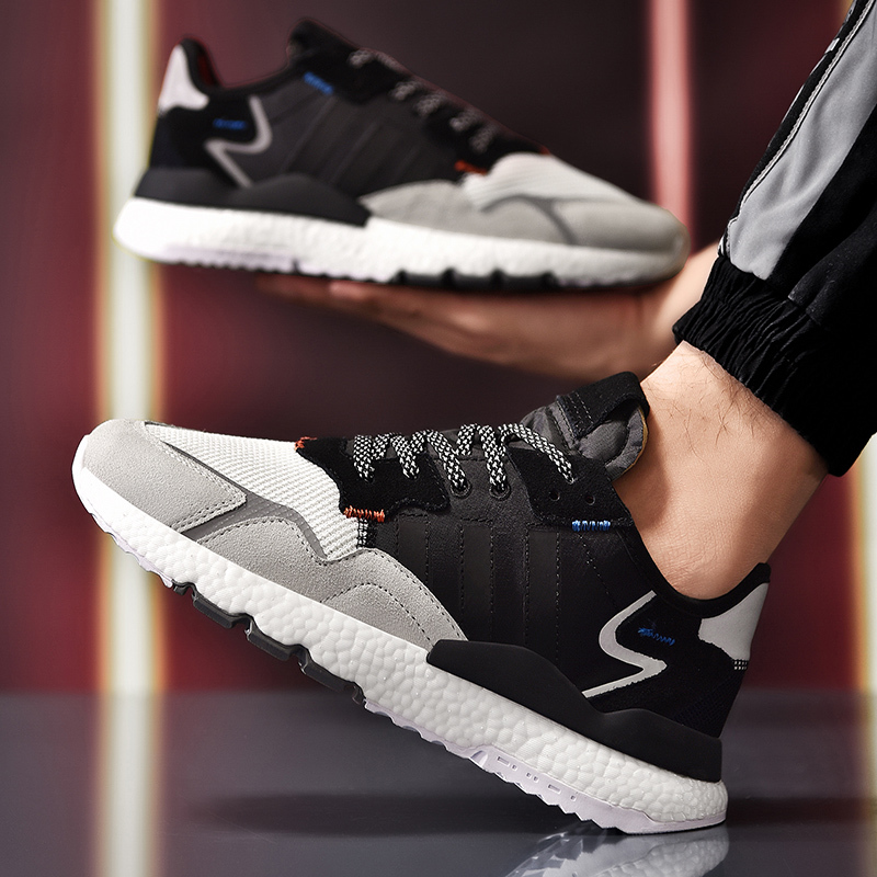 加勒特奈夫(jialetenaifu)夜行者爆米花跑步鞋男鞋3m反光减震boost