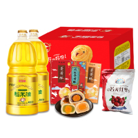 金龙鱼稻米油1.8L*2桶 蛋黄酥*3盒 手撕面包1kg 新疆红枣250g