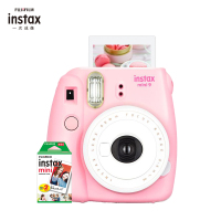 富士(FUJIFILM)INSTAX 一次成像 立拍立得 胶片相机 mini9 粉拼白相机 套餐二(含20张相纸)