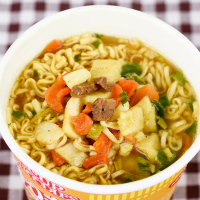 日清(NISSIN)合味道方便面 拉面速食 杯面方便食品 夜宵桶面 泡面整箱 咖喱牛肉12杯