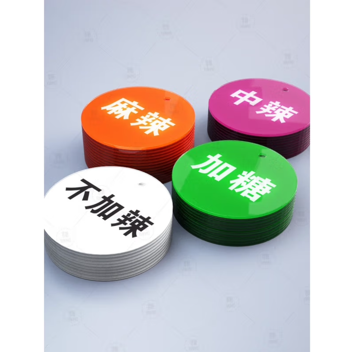 澳特莱/AOTELAI 亚克力号码牌 辣度 4*4cm 10个/包 备注辣度 一包高清大图