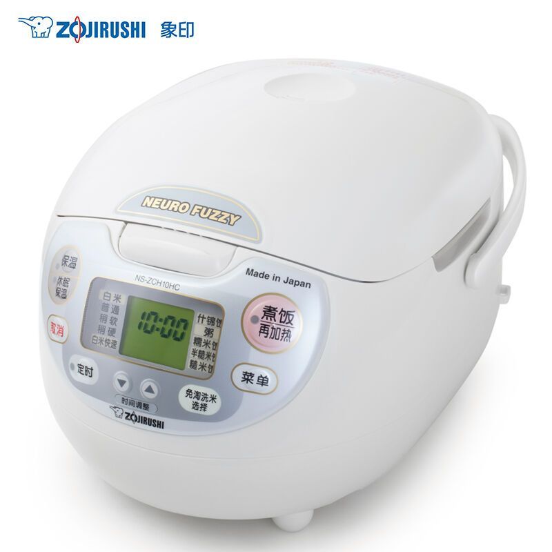 象印(ZO JIRUSHI)电饭煲NS-ZCH10HC 合金内胆三维立体加热微电脑可预约功能3L电饭锅4-6人份 白色