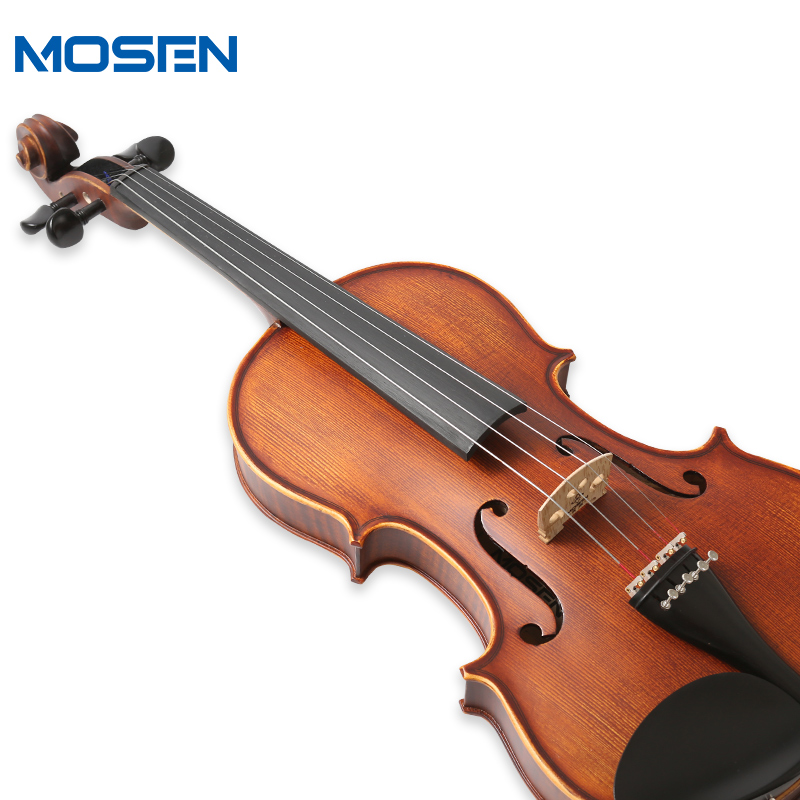 莫森(MOSEN)MS-868 乌木纯手工小提琴专业版 自然风干西洋乐器 亮光