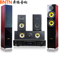 奔腾(BNTN)5.1声道木箱家庭影院 音响组合电视套装 家用KTV音响功放光纤同轴 卡拉ok木箱影院