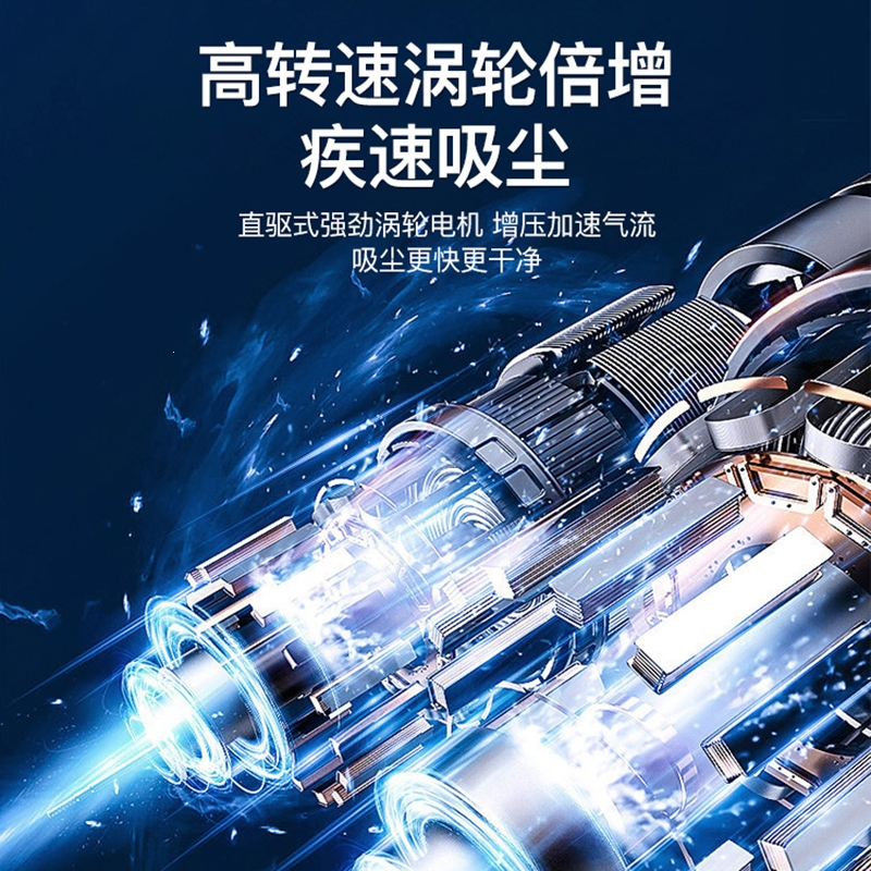 洛滑车载吸尘器车用无线充电汽车内家用小型专用大功率强力手持大吸力_无线款6000Pa