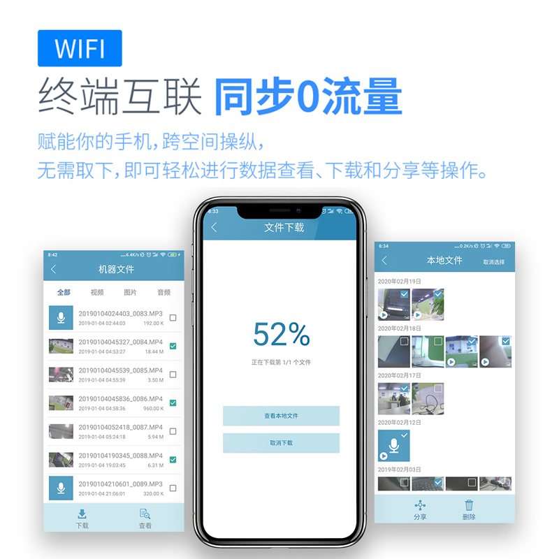 飞利浦 VTR-8201执法记录仪防爆高清夜视 便携随身记录仪超长续航1296P录像机 VTR-8201双摄128G高清大图
