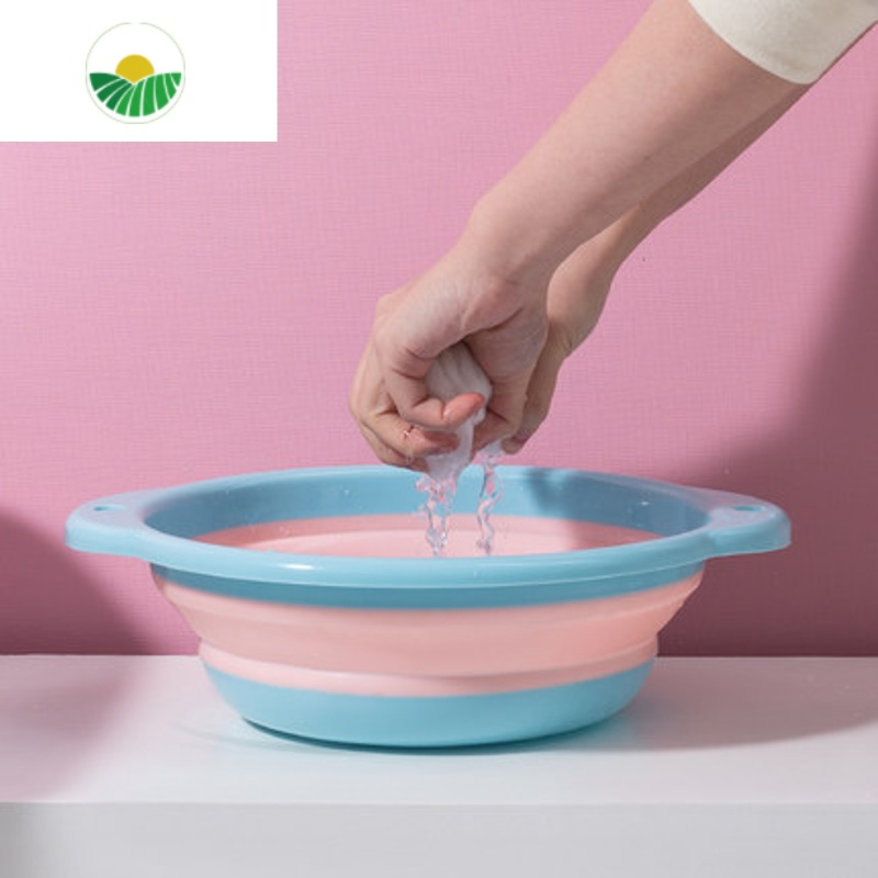 三维工匠可折叠洗脸盆大号家用学生宿舍婴儿盆便携式压缩旅行小号洗衣