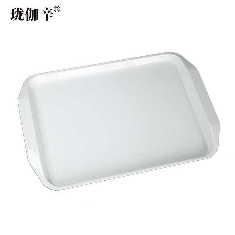 珑伽辛 耐高温密胺双耳托盘 43.2*30*3.2cm/个高清大图