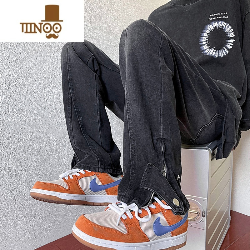 YANXU190cm加长牛仔裤男高个子宽松直筒裤子青少年120夏季110长裤115