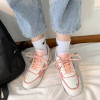 跨洋(KUAYANG)女鞋子女2021夏季时尚新款女士低帮鞋厚底透气运动板鞋韩版百搭轻便休闲鞋潮流小白鞋女M